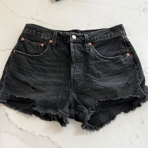 Levi’s Vintage Black 501 Shorts